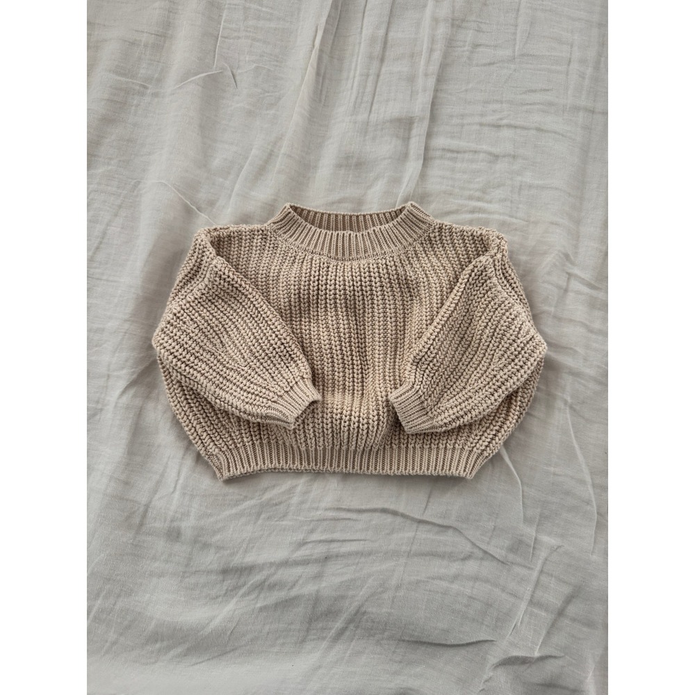 The Simple Folk Kids Organic Cotton Chunky Knit Sweater 9-12 Months